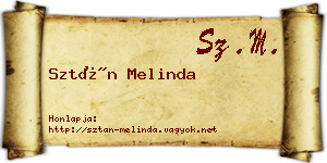 Sztán Melinda névjegykártya